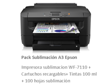Pack sublimación A3 Impresora sublimación Epson  WF-7110DTW